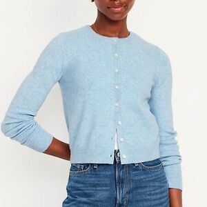 Old Navy Cashmere-Like Button Down Cardigan Sweater in Light Blue